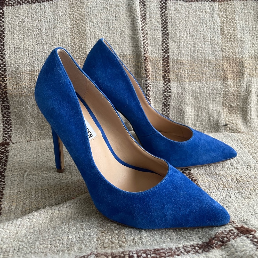 Steve Madden Olena Blue Suede Heels